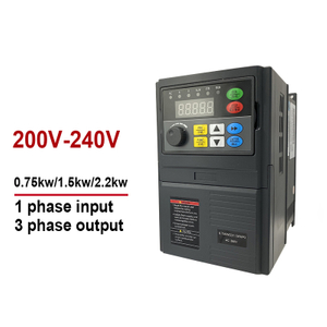 Değişken Frekans Sürücüsü VFD Inverter & Dönüştürücü 220V 0.75kW 1.5kW 2.2kW Giriş 1 Faz Çıktı 3 Fazlar