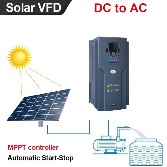 Solar Water Pump Variable Frequency Drive VFD Inverter&Converter 220V 0.75KW 1.5KW 2.2KW Input 1 Phase to Output 3 Phases